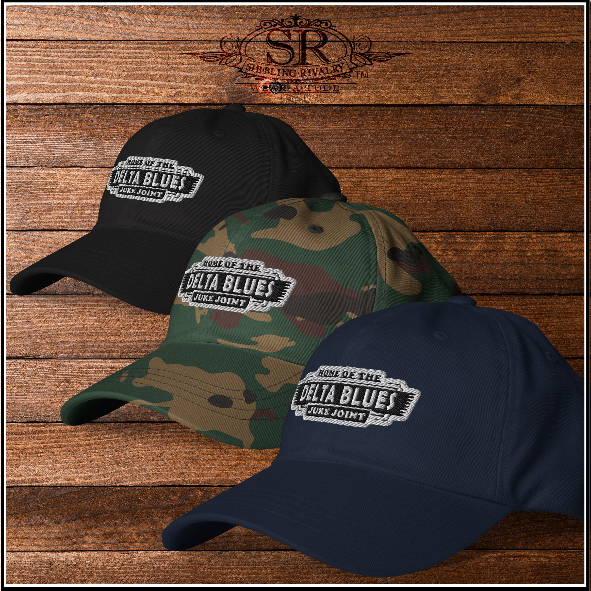 Delta Blues Juke Joint. Blues from the Mississippi Delta region, Quality Blues music hat by Sib.Bling Rivalry Design, Wear Atude
