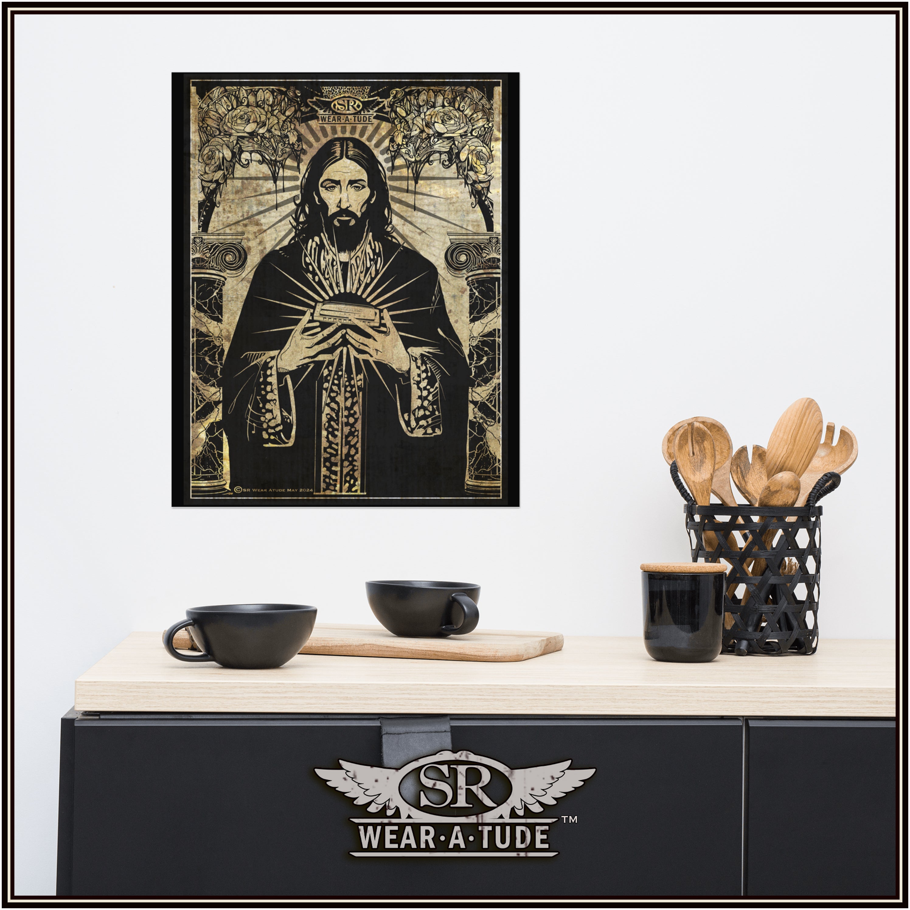 Harmonica Apostle, Aged Parchment Poster
