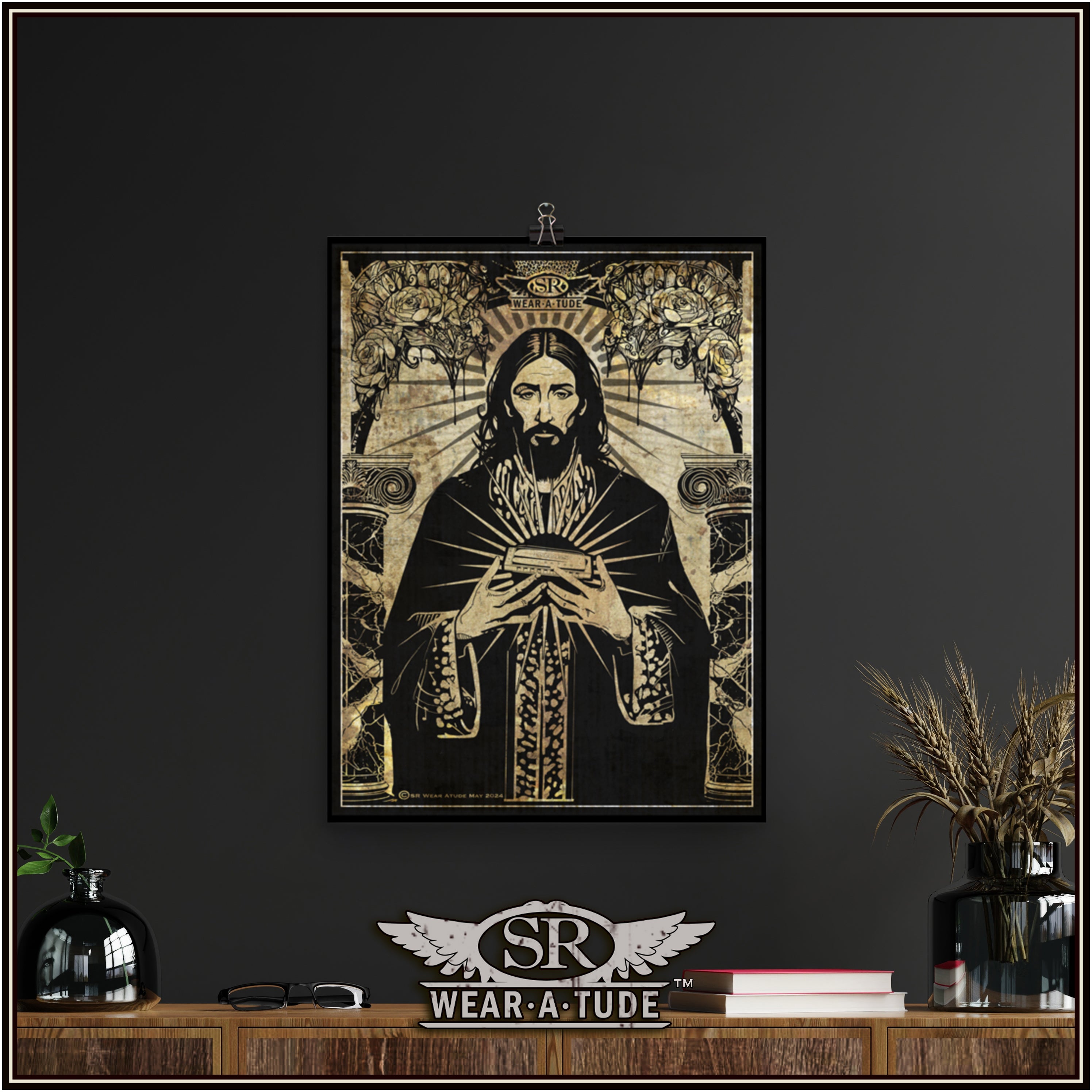 Harmonica Apostle, Aged Parchment Poster