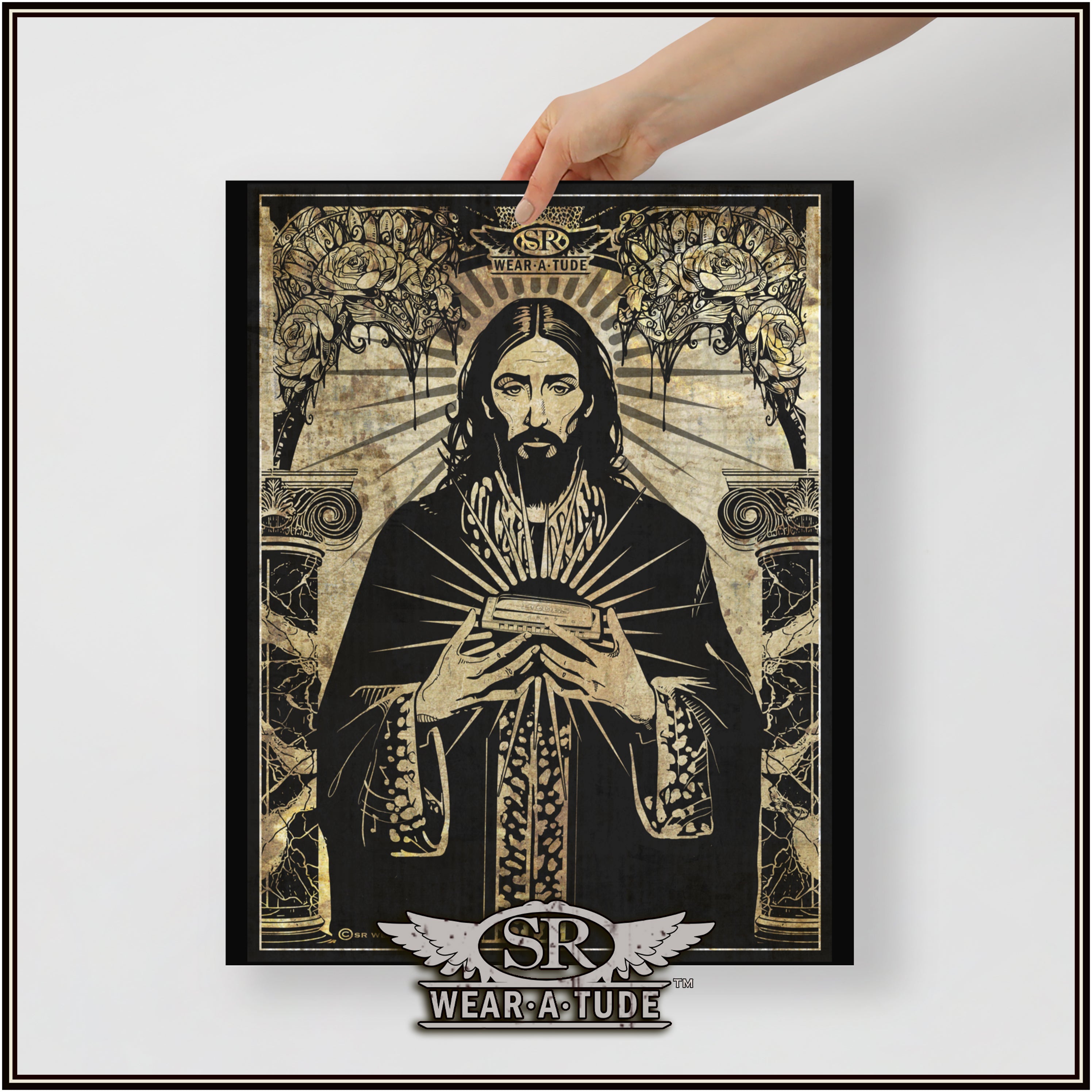Harmonica Apostle, Aged Parchment Poster