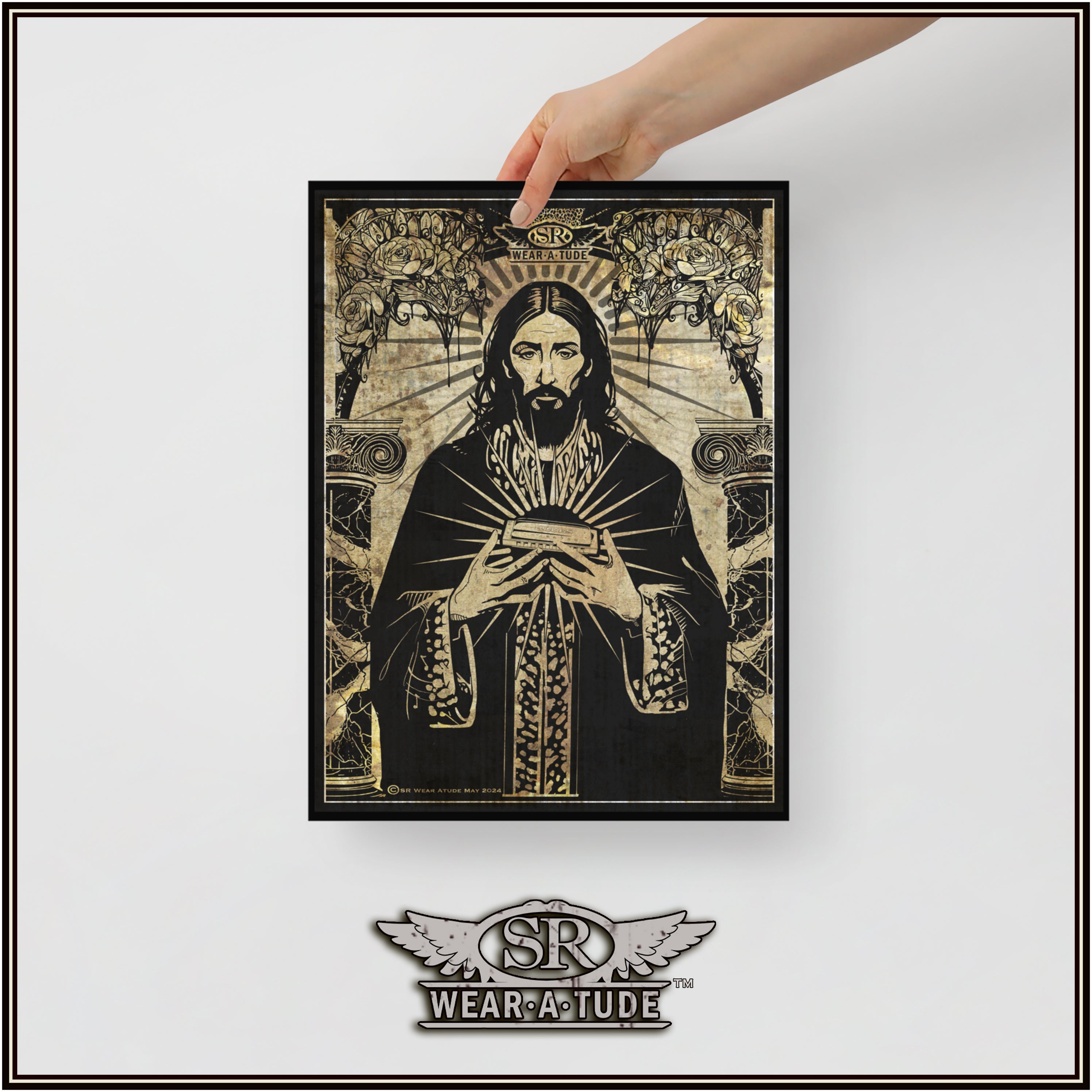 Harmonica Apostle, Aged Parchment Poster