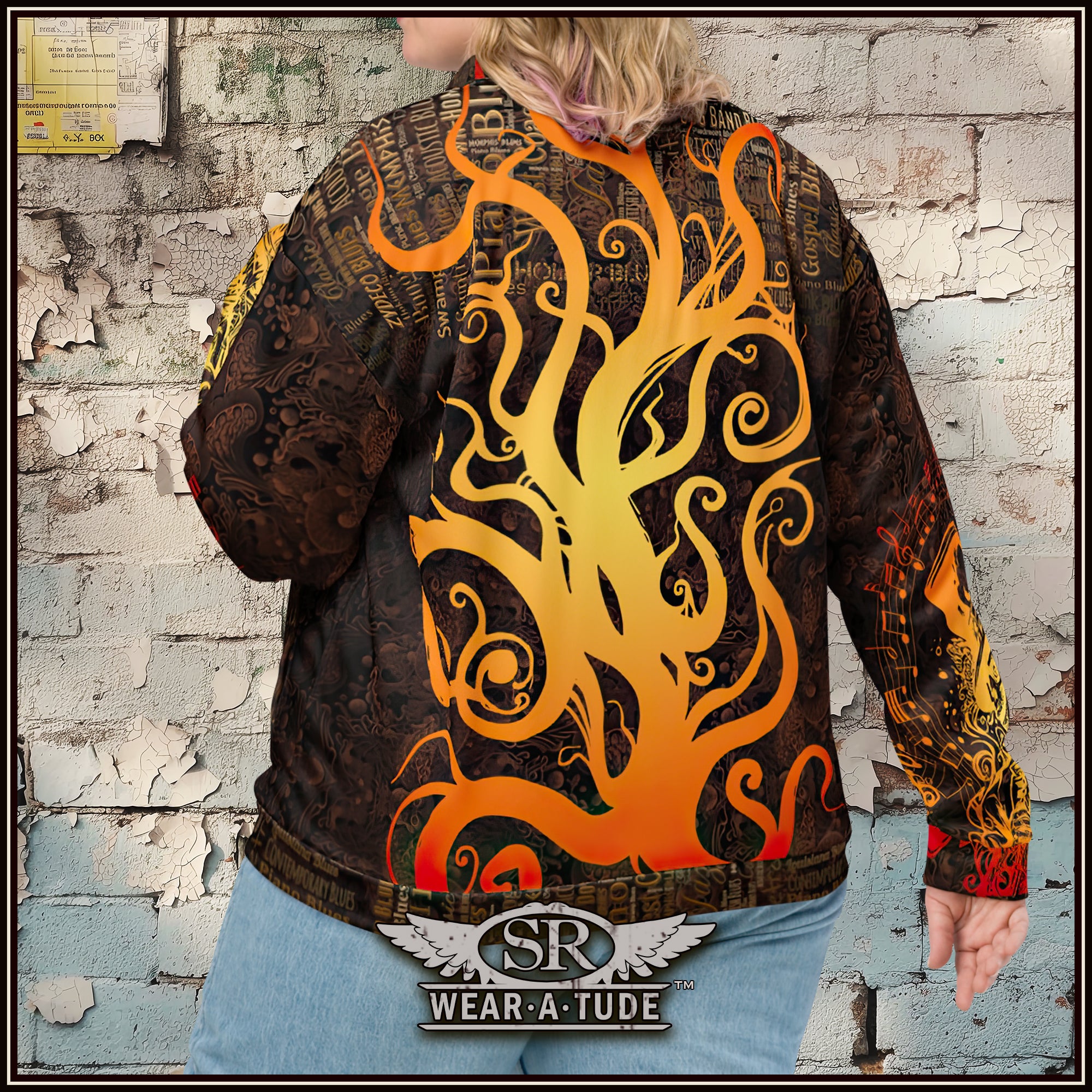 Inferno Roots, Unisex Bomber Jacket