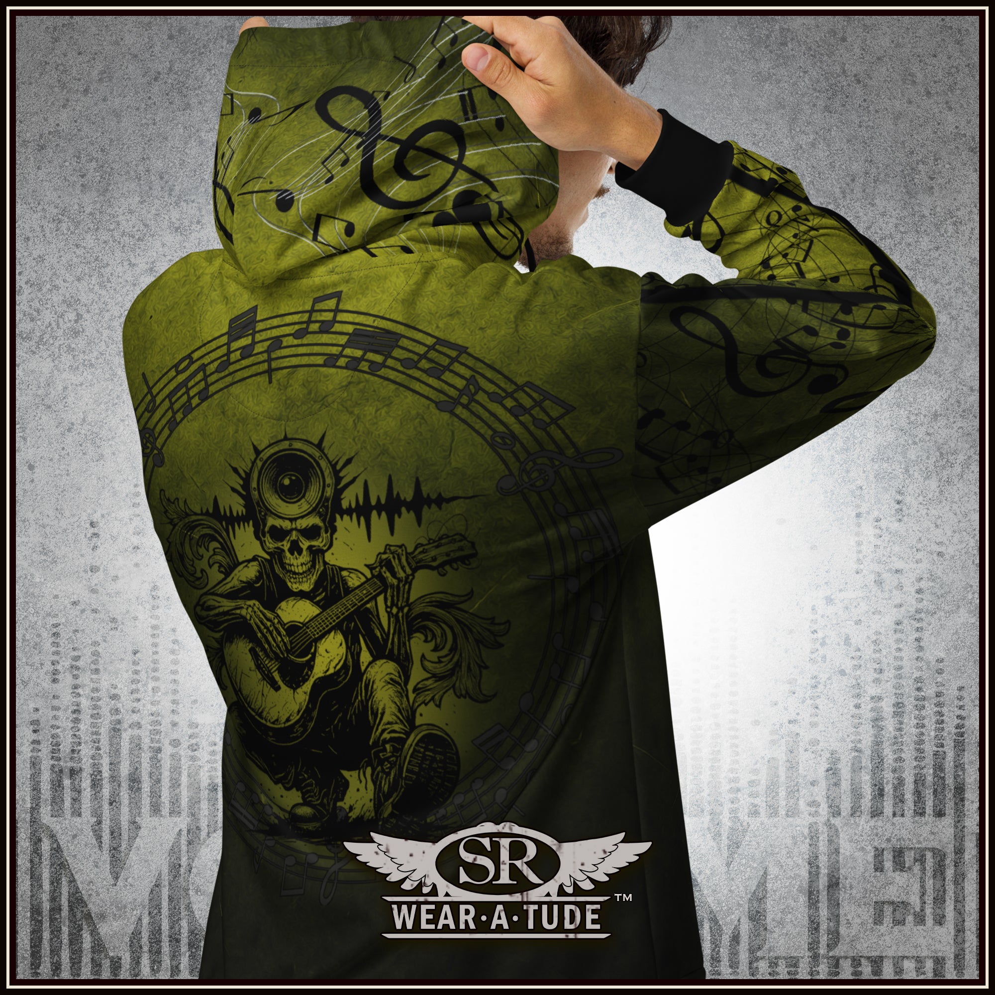 Mind Your Music, Ectoplasm Green, Zip Hoodie