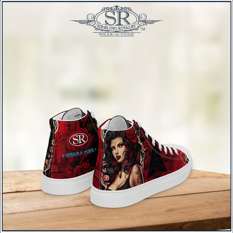 Rockabilly Jill, Women’s high top canvas shoes - SIB.BLING RIVALRY
