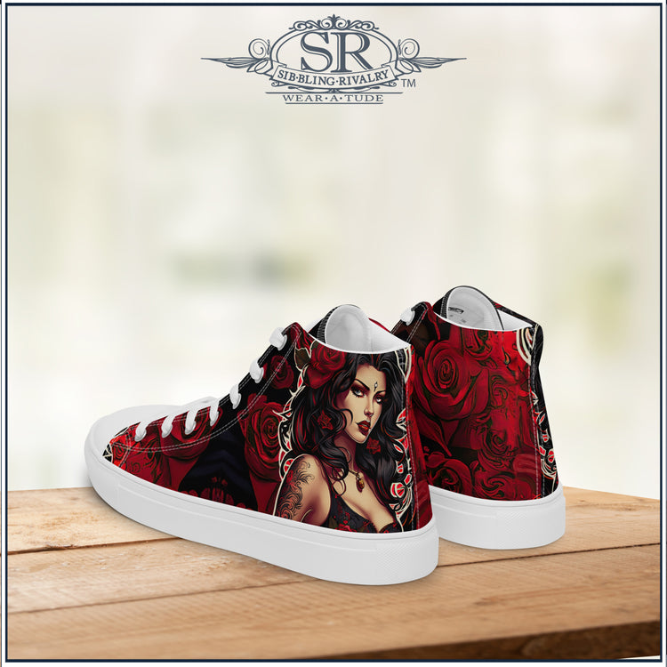 Rockabilly Jill, Women’s high top canvas shoes - SIB.BLING RIVALRY