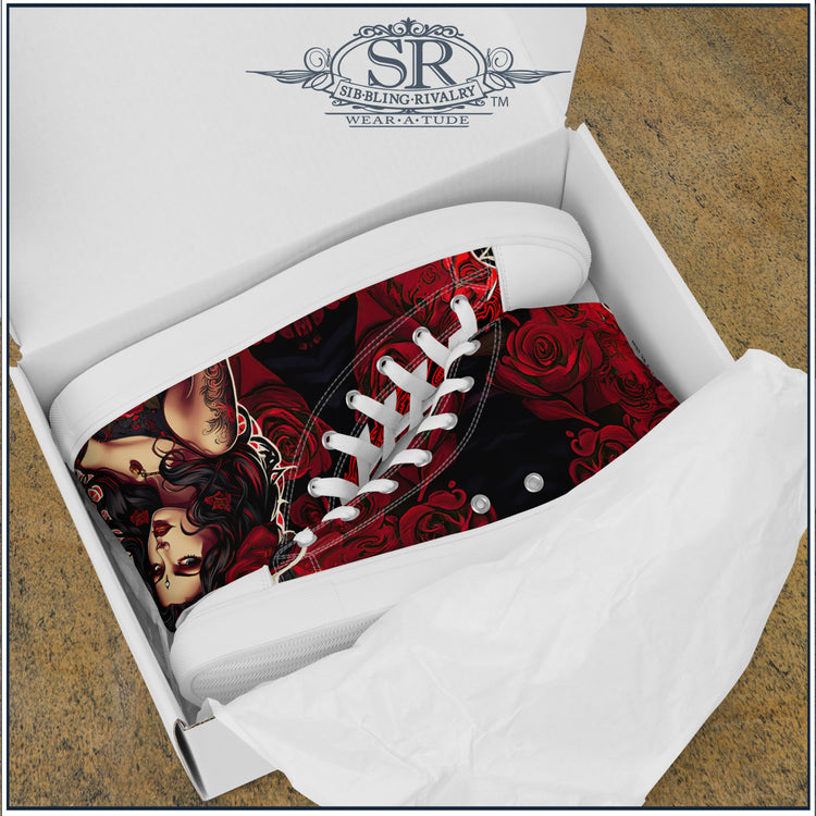 Rockabilly Jill, Women’s high top canvas shoes - SIB.BLING RIVALRY