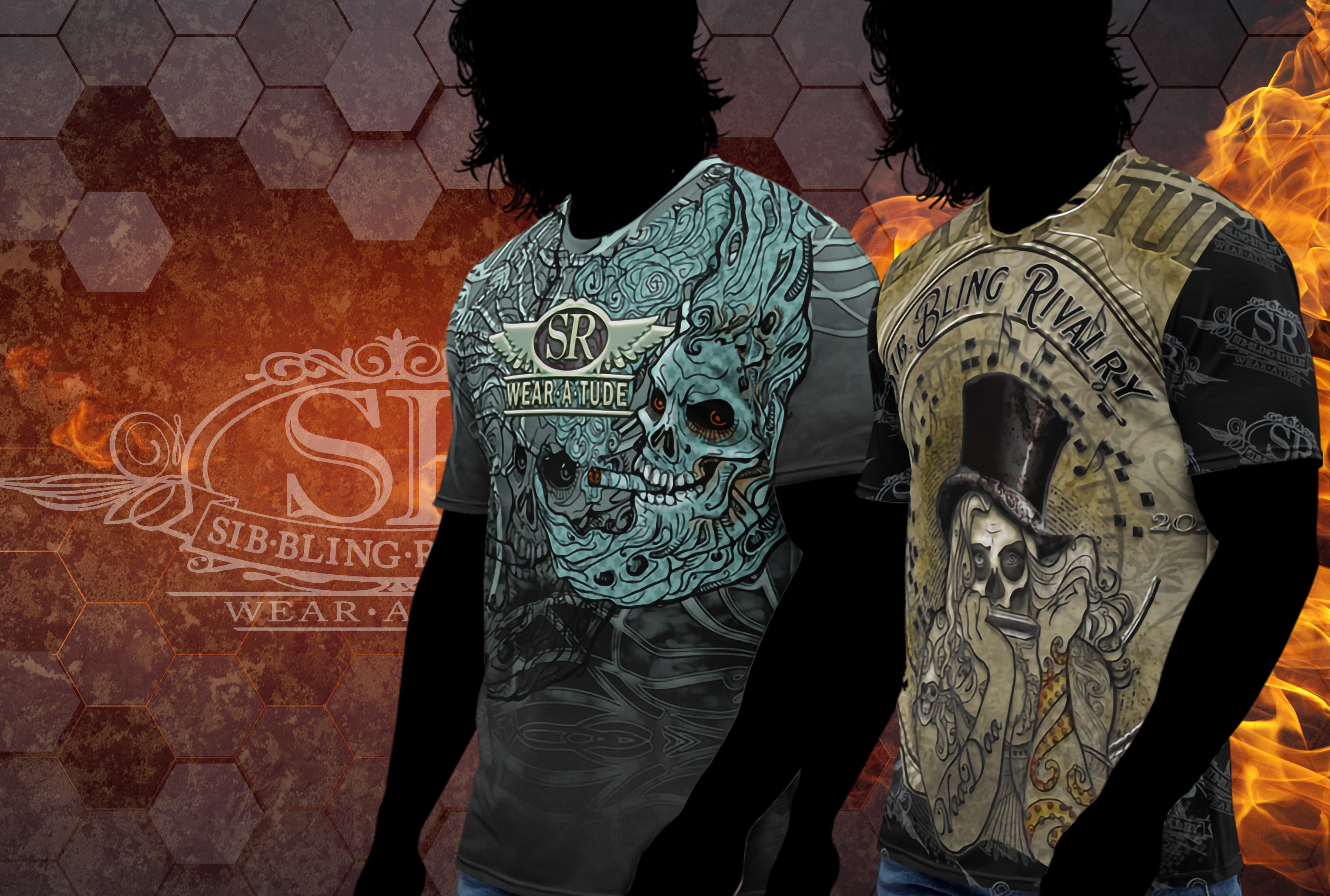 Live Life Loud with these perfect graphic Tees for men. Tattoo clothing with Rock and Roll style, Alternative music style, Metal Head, Rocker, Biker clothing, Altfashion, 80's music lover