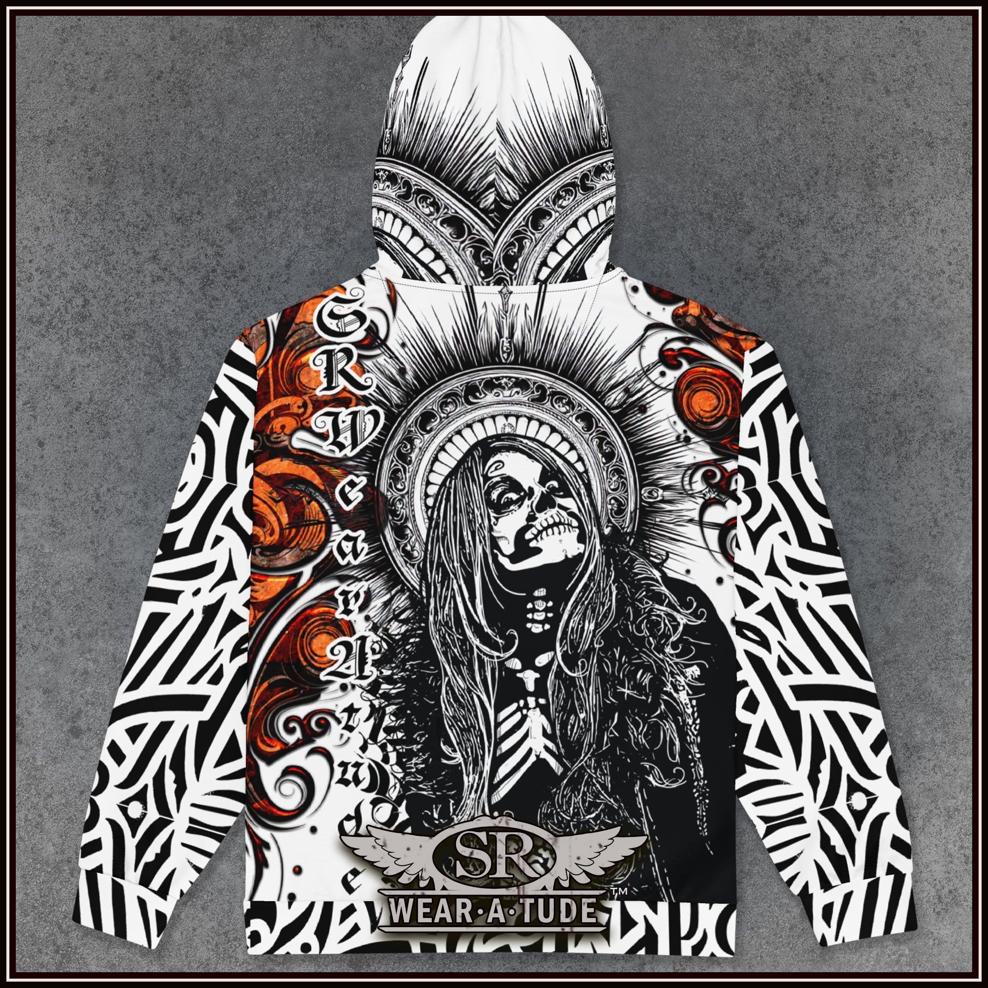 Santa Rebelde (Holy Rebel), zip hoodie