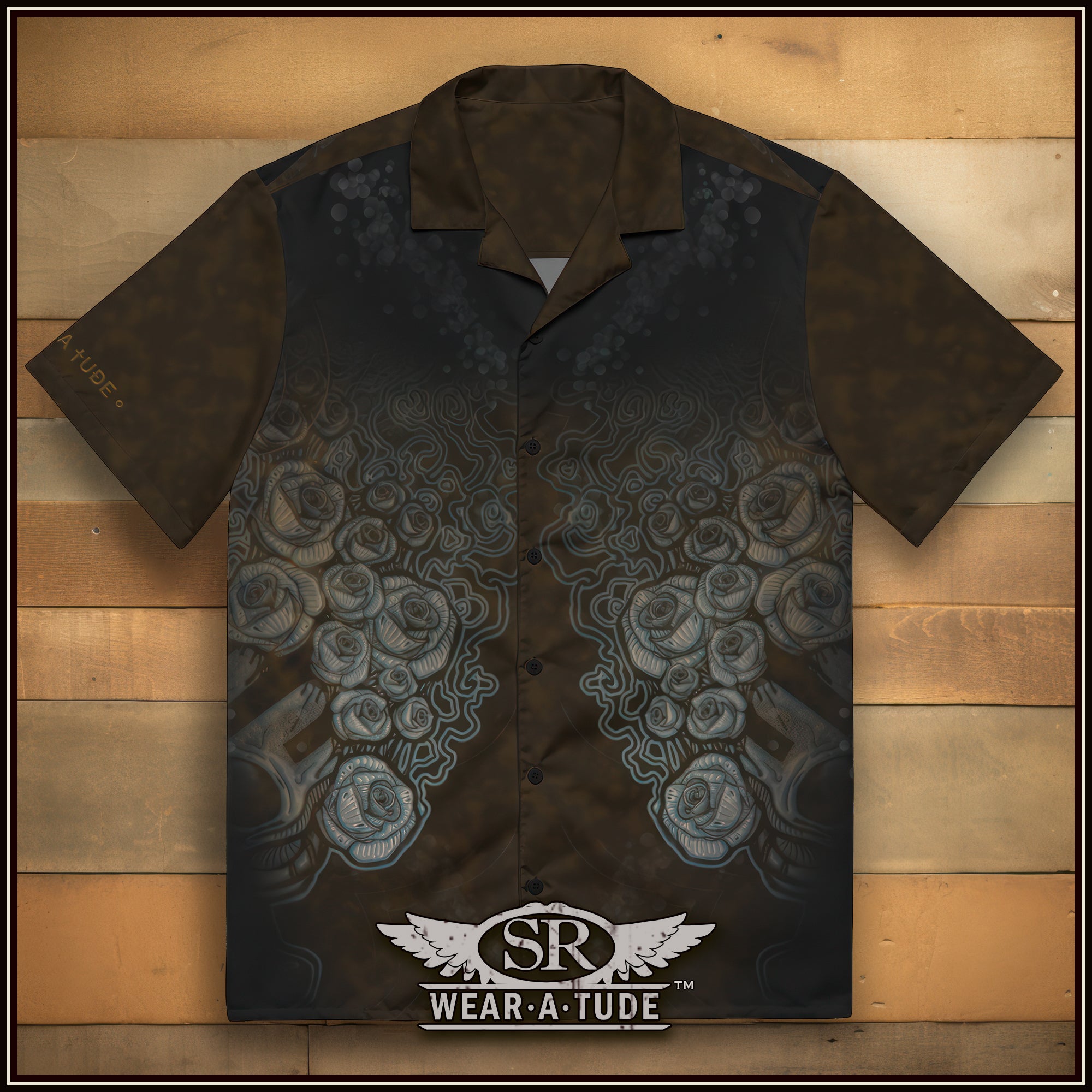 Feeling a bit Rock and a bit Country? We gave your flavour covered at SR Wear Atude. Our signature style of line roses and skulls.