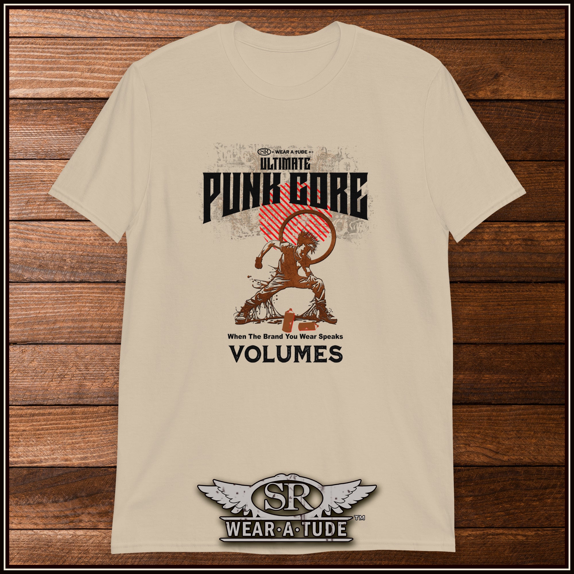punk graphic tee, unisex streetwear shirt, alt fashion t-shirt, grunge punk clothing, musician street style, SR Wear Atude shirt, edgy unisex t-shirt, underground fashion tee, rebellious graphic shirt, streetwear for artists, creative fashion apparel, indie clothing brand, punk rock aesthetic clothing, expressive streetwear, alternative fashion shirt