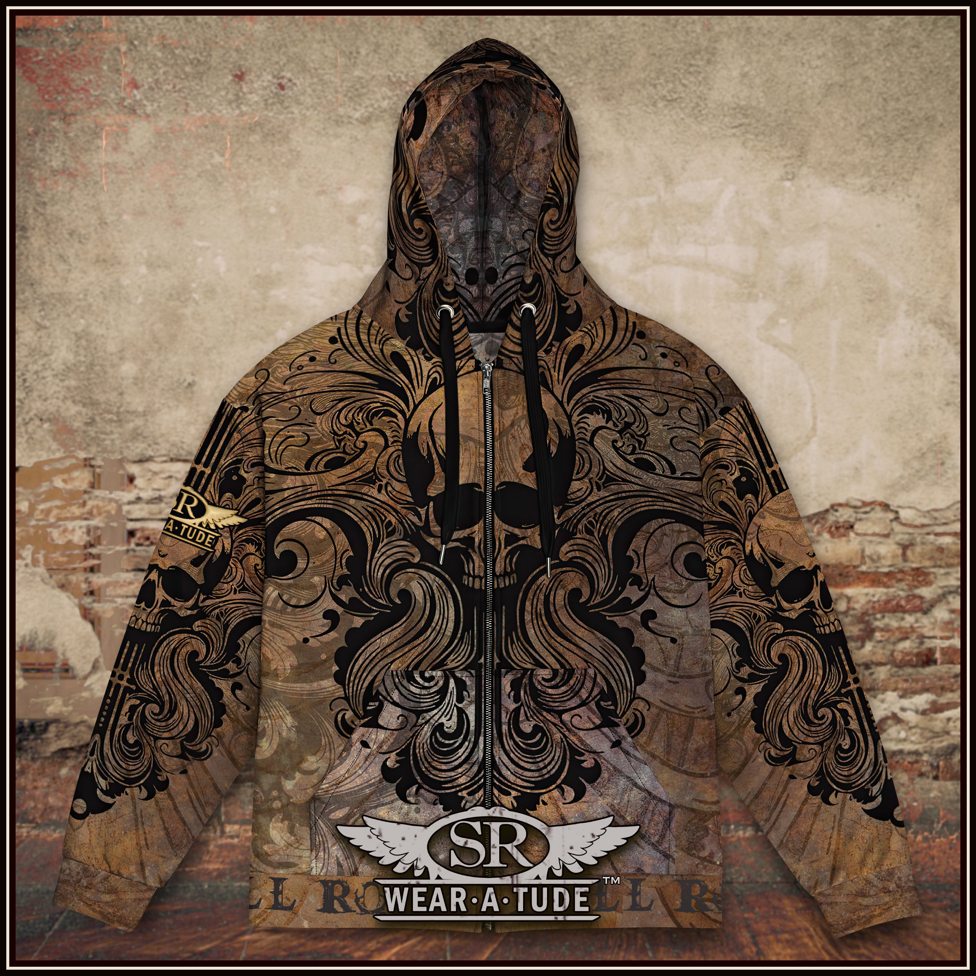 Vintage Rebel zip hoodie - SIB.BLING RIVALRY