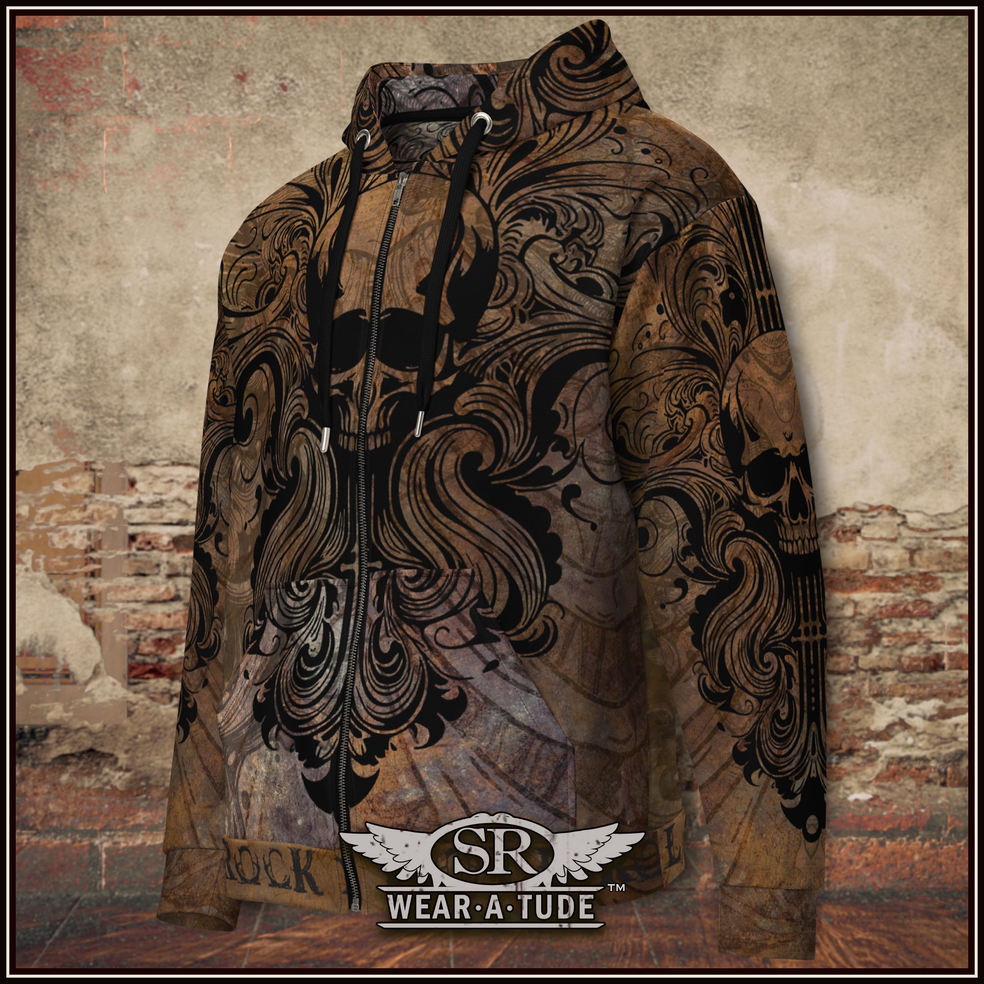 Vintage Rebel zip hoodie - SIB.BLING RIVALRY