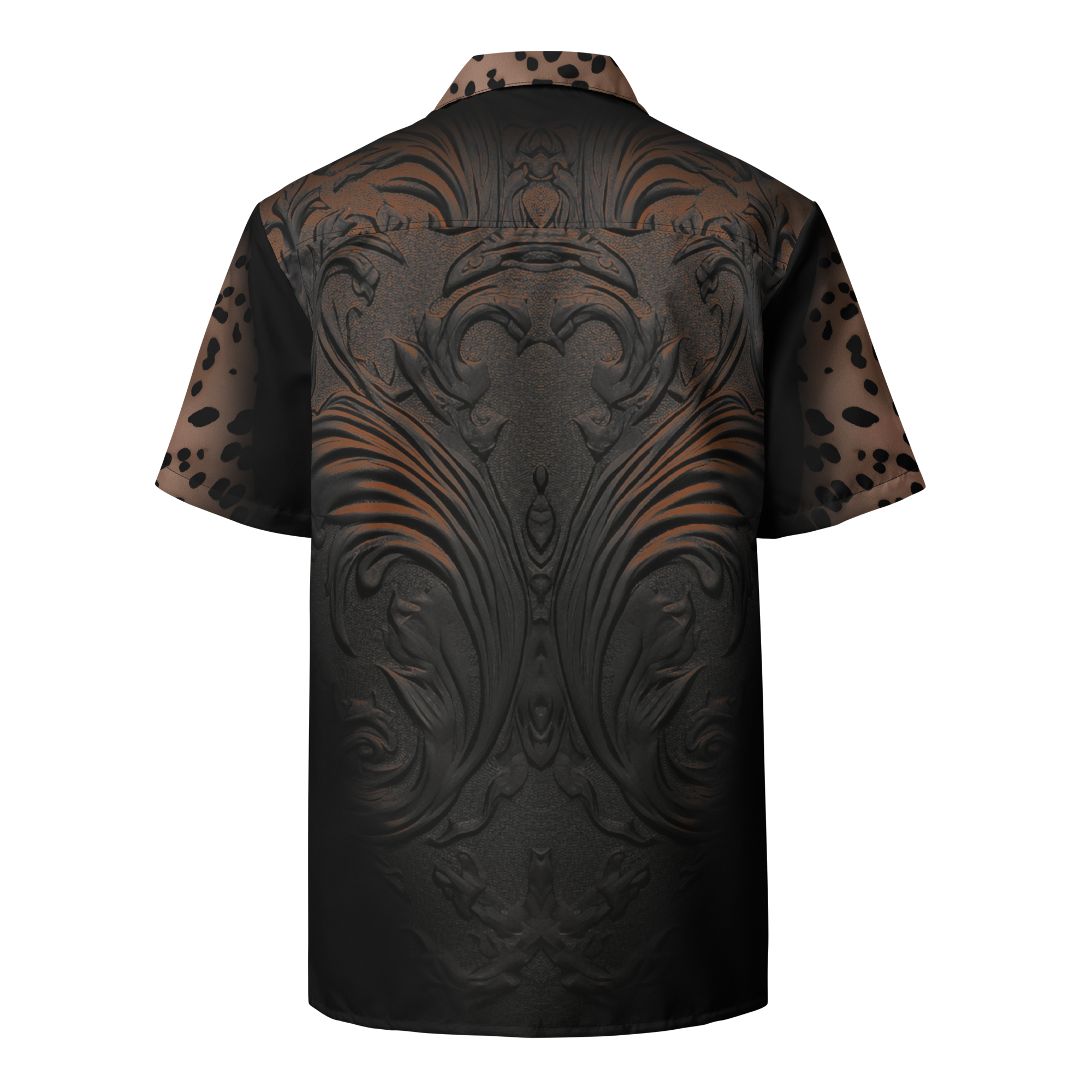 Wild Menace Brown Unisex button shirt