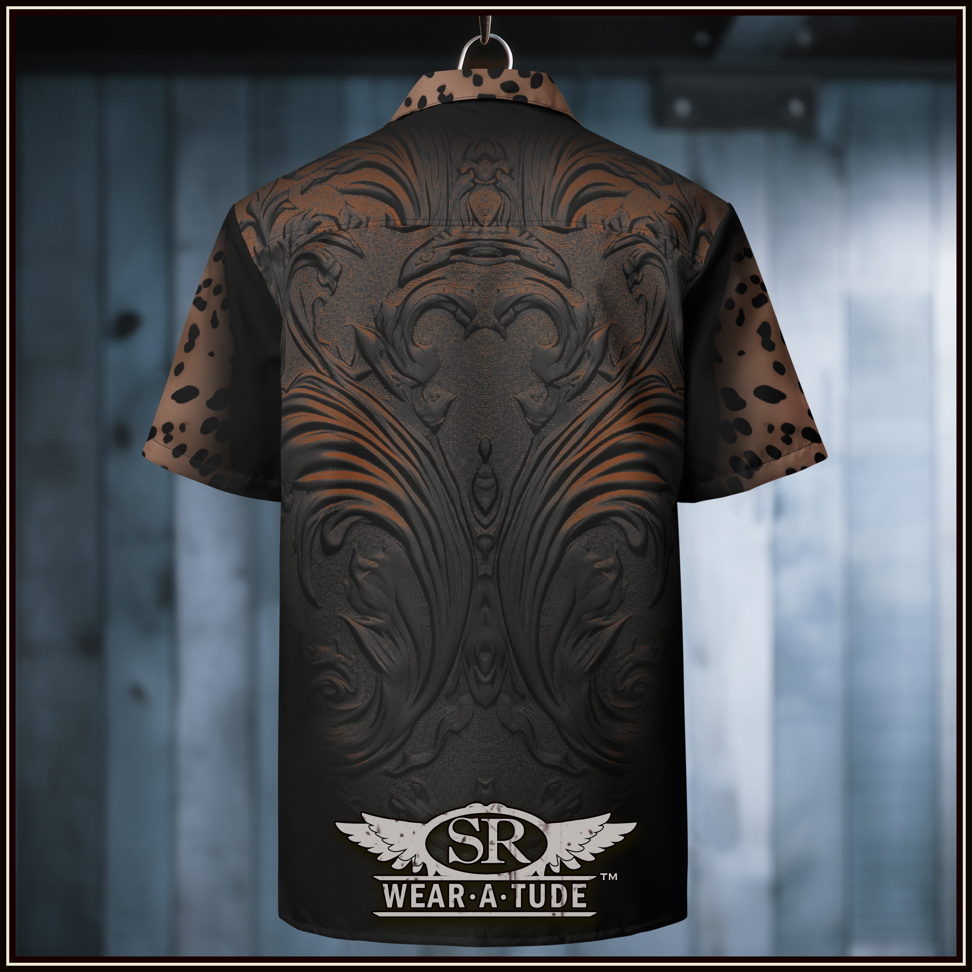 Wild Menace Brown Unisex button shirt