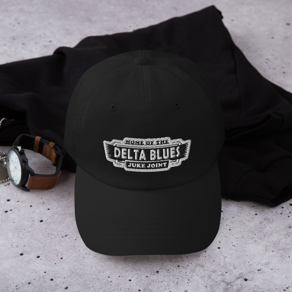 Delta Blues Juke Joint Ball Cap - SIB.BLING RIVALRYDelta Blues Juke Joint. Blues from the Mississippi Delta region, Quality Blues music hat by Sib.Bling Rivalry Design, Wear Atude