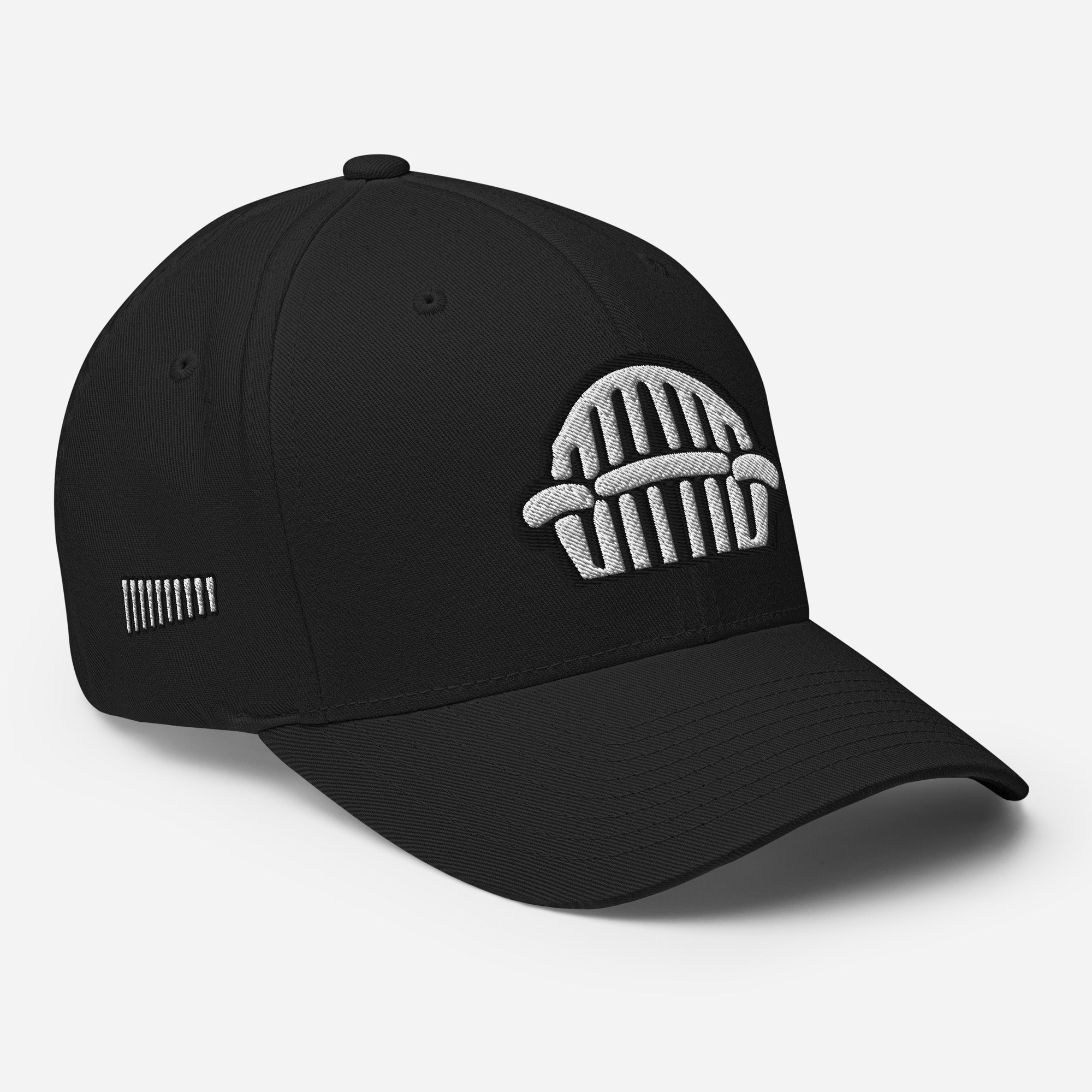 Harp Mic White - 4 Sided Embroidery Closed Back Cap