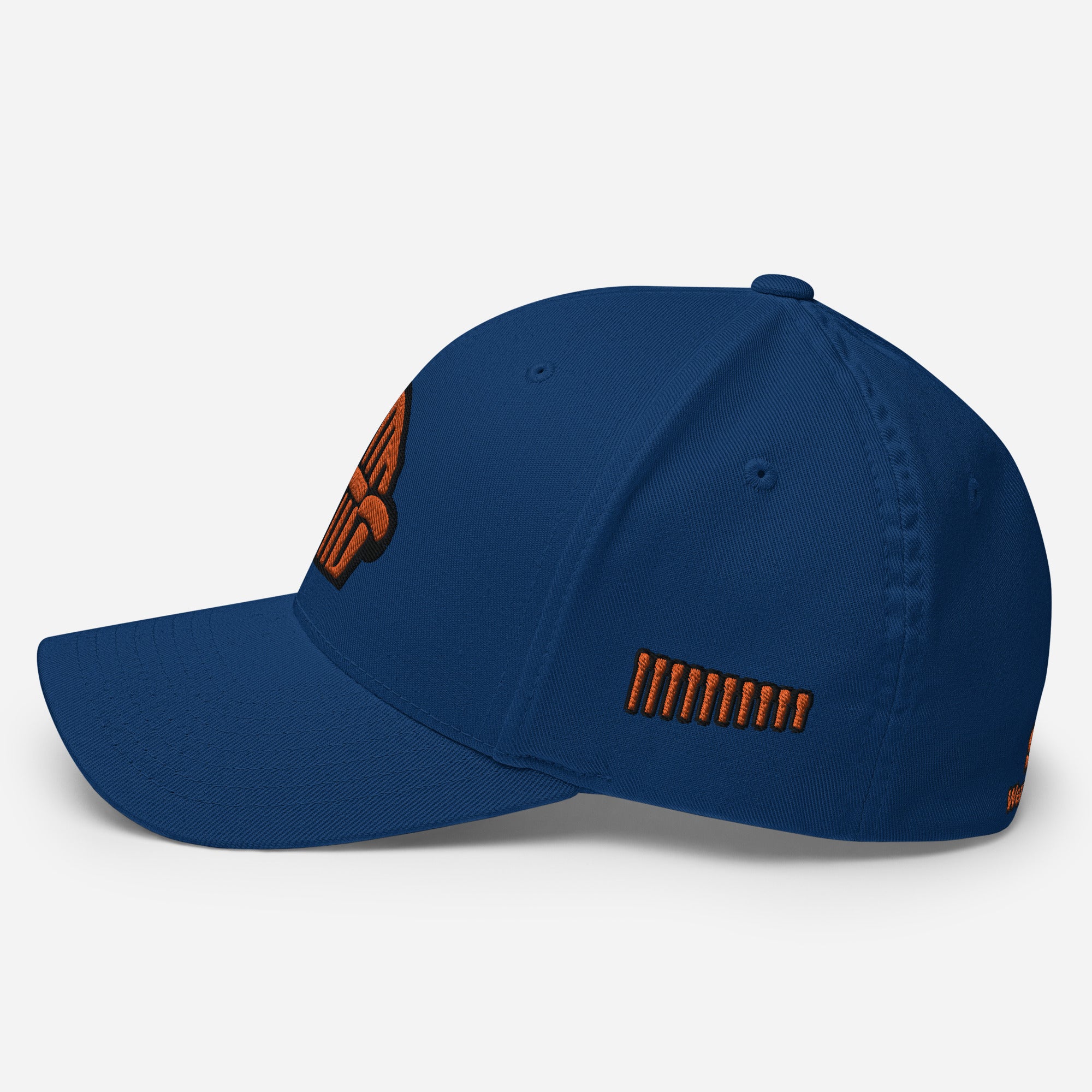 Harp Mic Orange - 4 Sided Embroidery Closed Back Cap