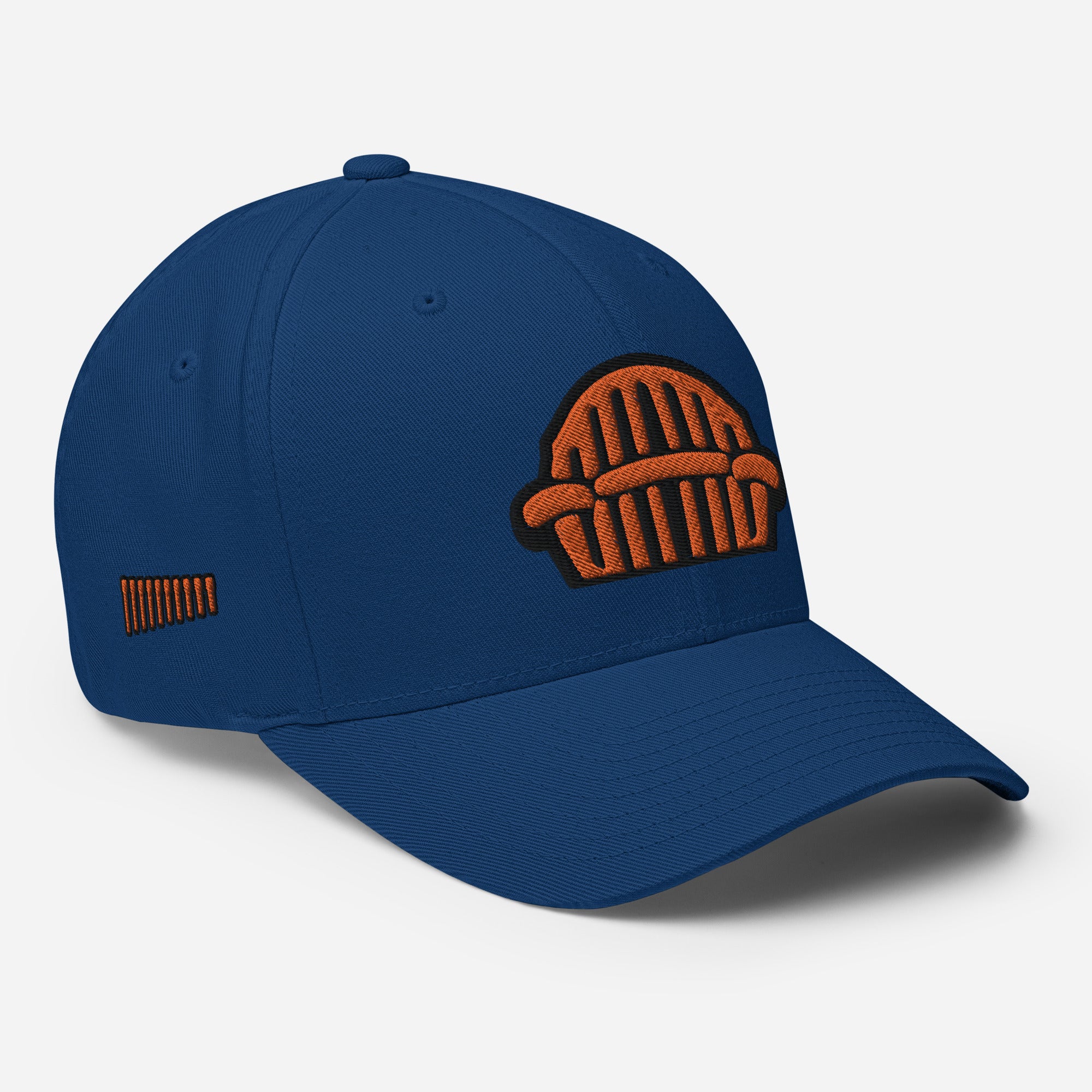 Harp Mic Orange - 4 Sided Embroidery Closed Back Cap