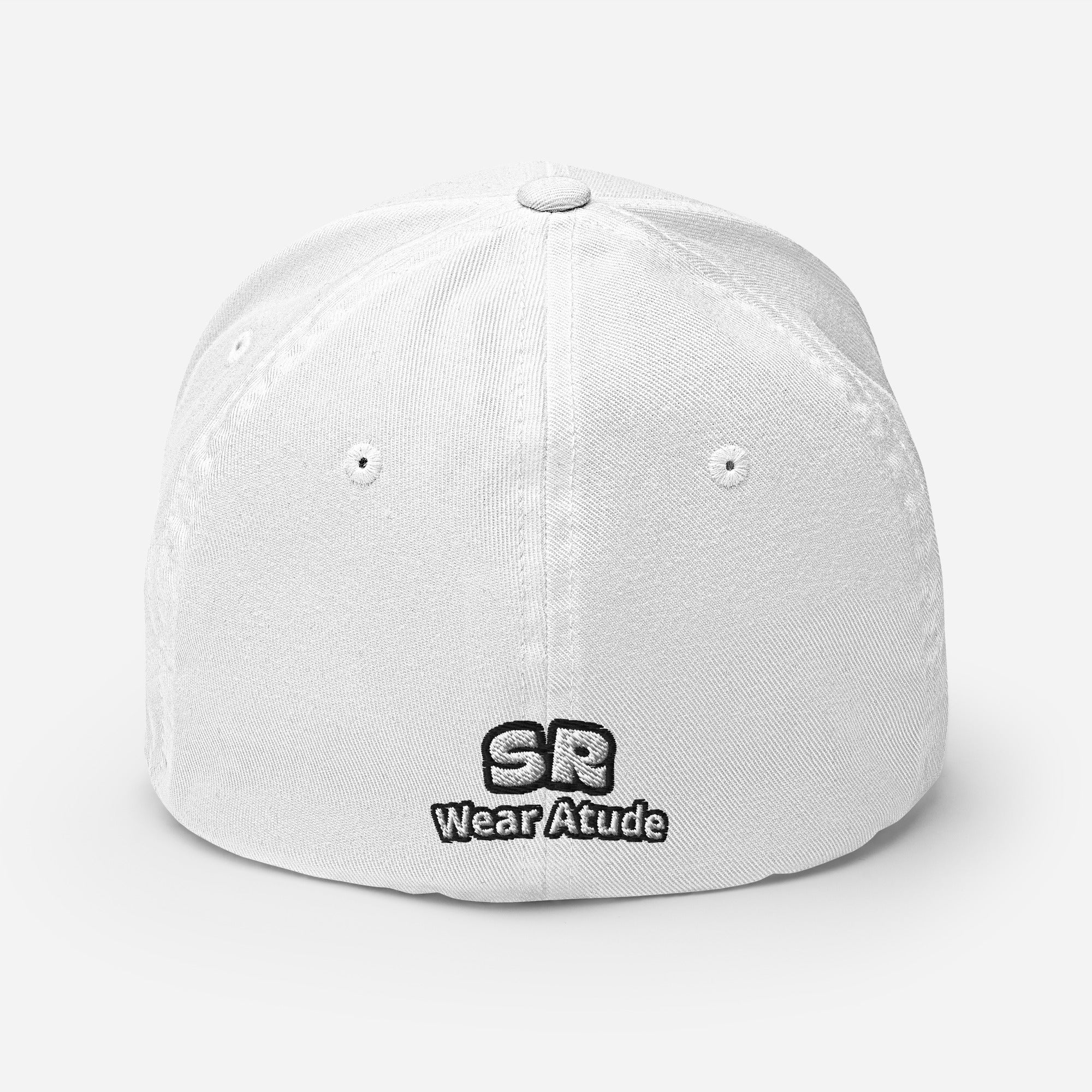 Harp Mic White - 4 Sided Embroidery Closed Back Cap