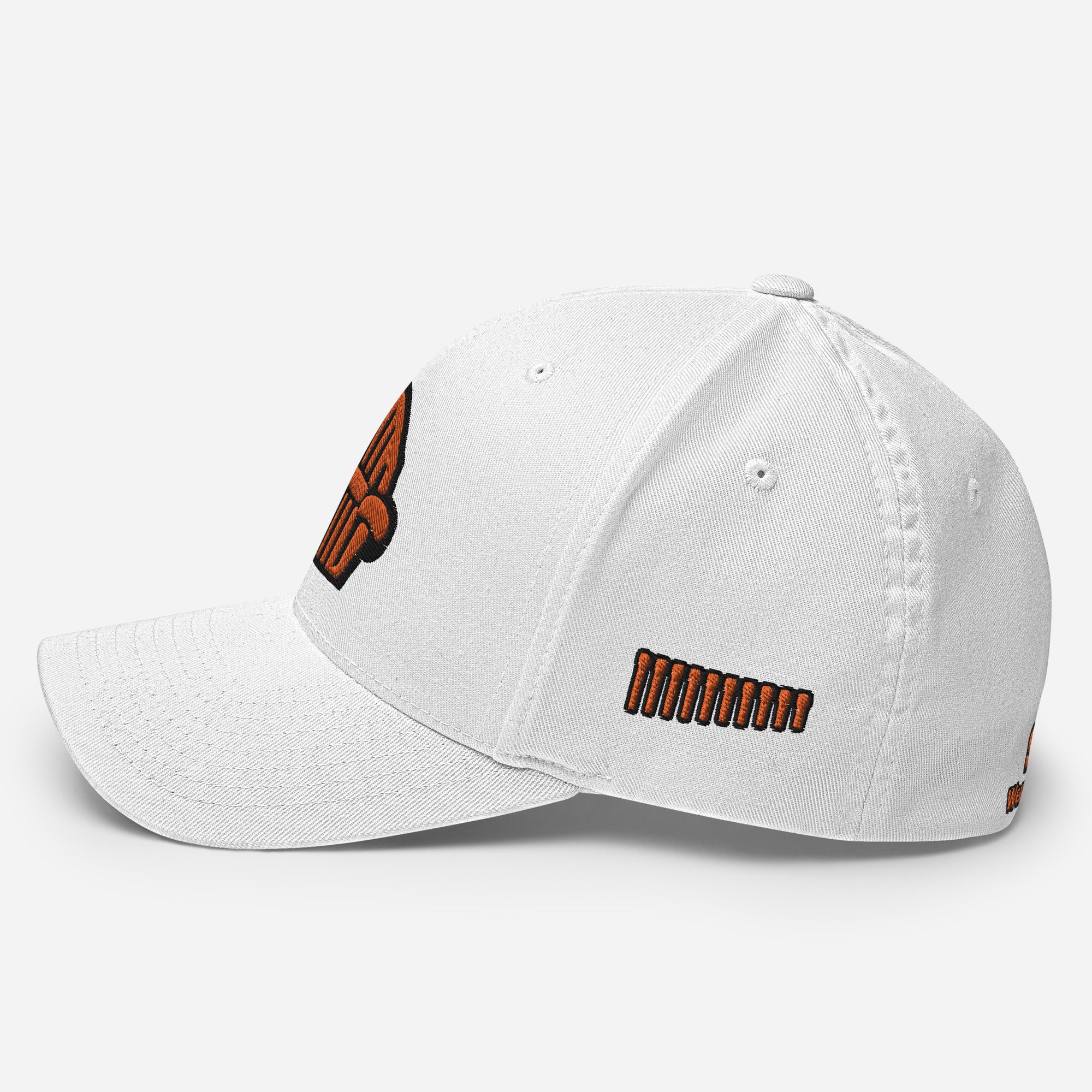 Harp Mic Orange - 4 Sided Embroidery Closed Back Cap