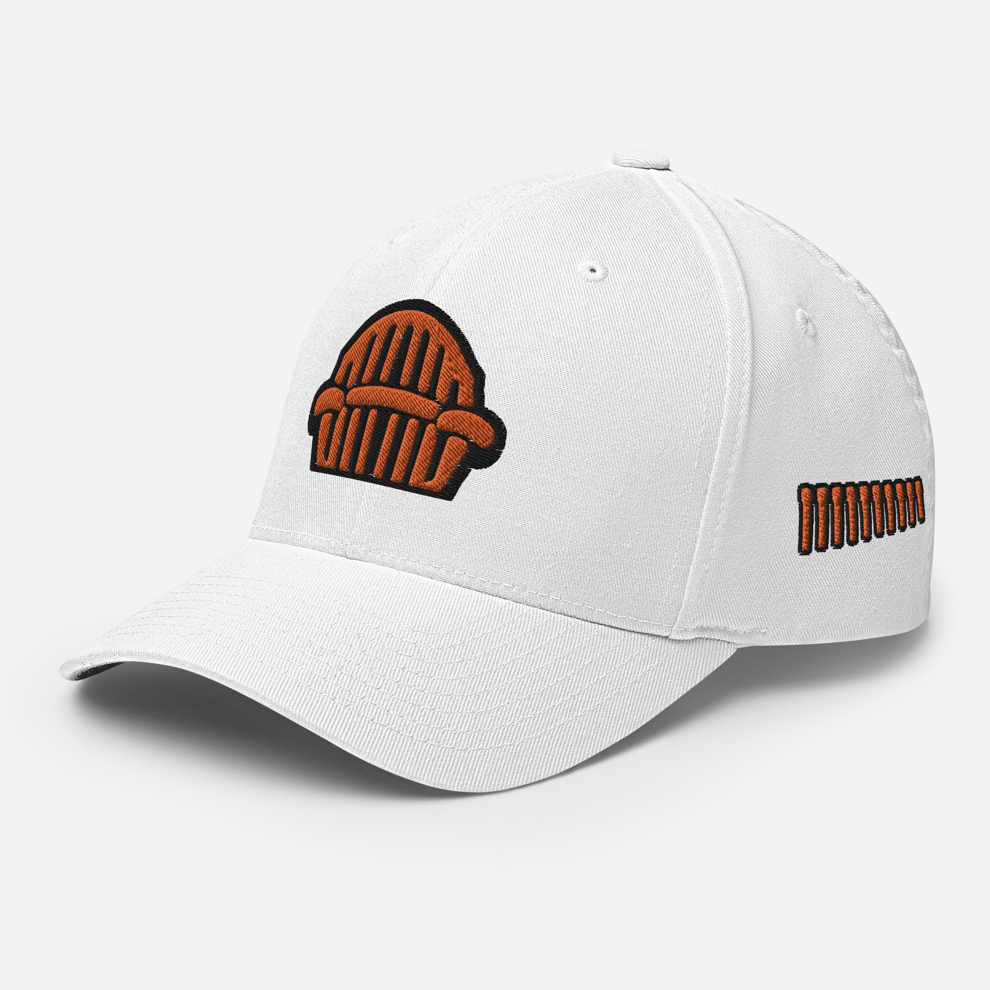 Harp Mic Orange - 4 Sided Embroidery Closed Back Cap