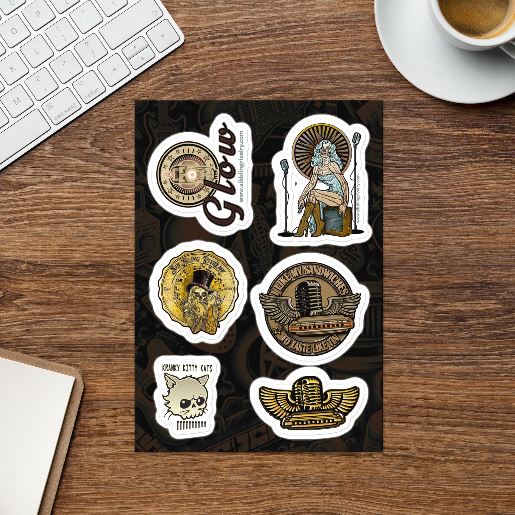 HARMONICA PLAYERS Blues Stickers Sheet - SIB.BLING RIVALRY