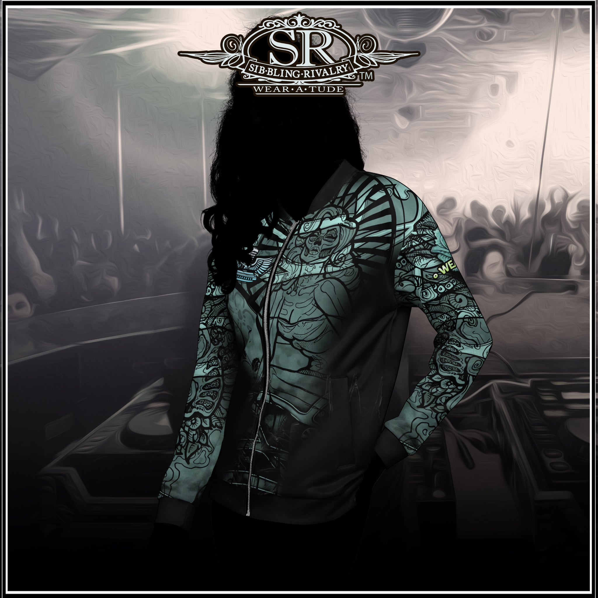 SEXY DROID ~ Unisex Bomber Jacket - SIB.BLING RIVALRY