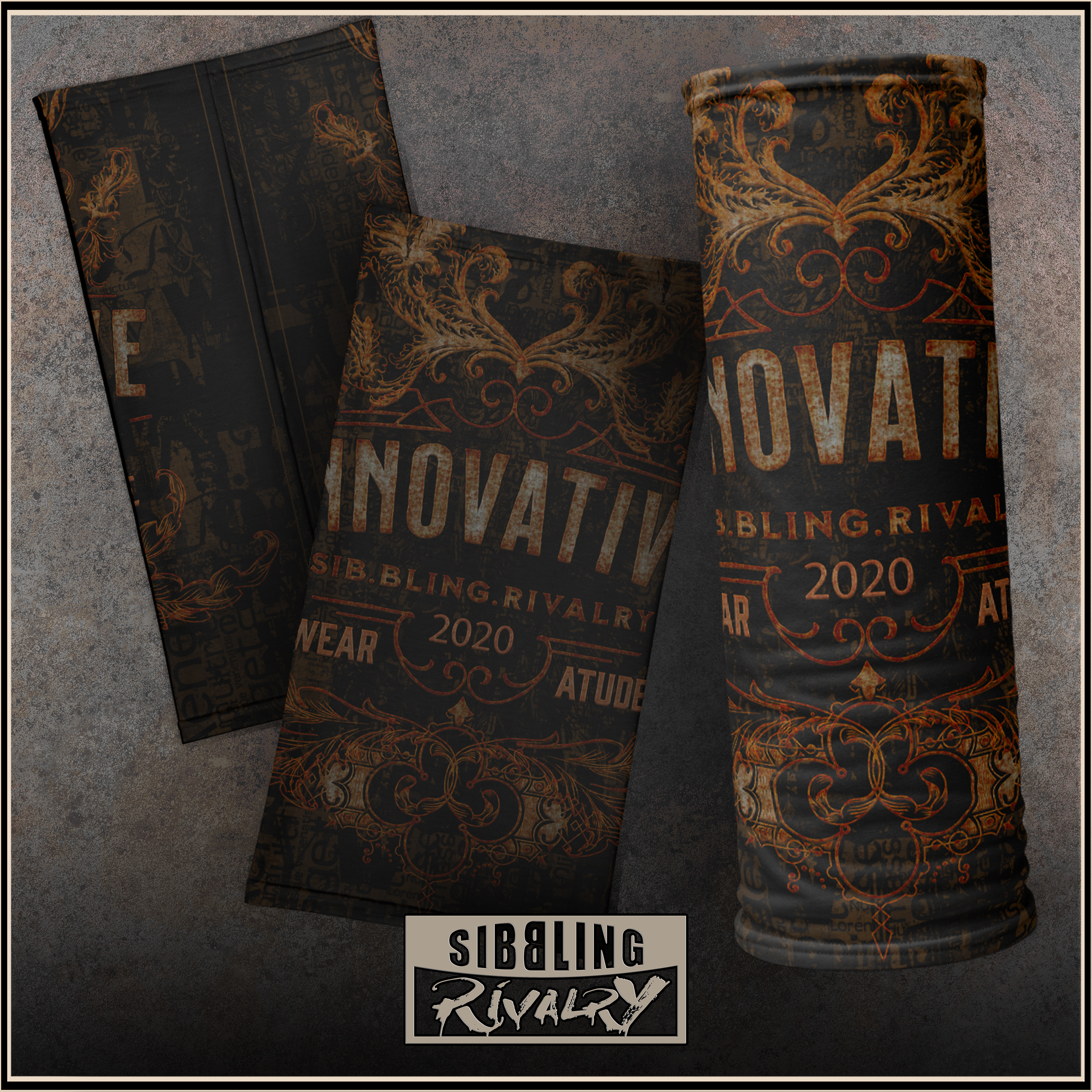 INNOVATIVE on Black ~ Versatile Gaiter - SIB.BLING RIVALRY