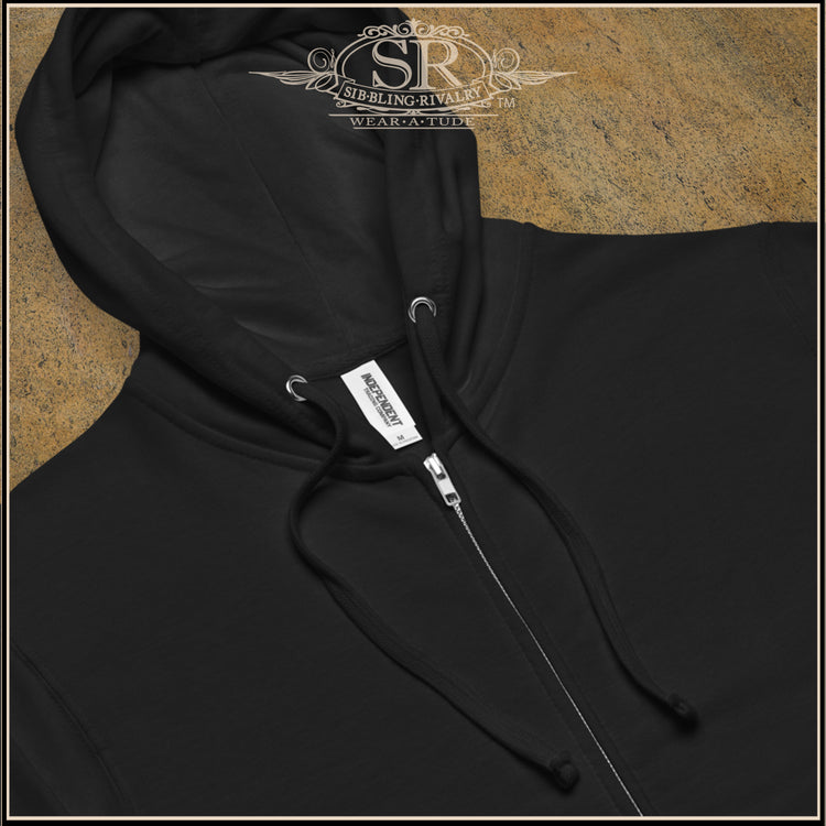 LEMMY Unisex fleece zip up hoodie - SIB.BLING RIVALRY
