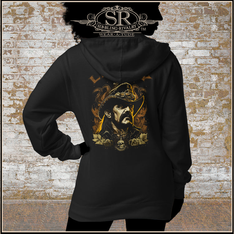 LEMMY Unisex fleece zip up hoodie - SIB.BLING RIVALRY