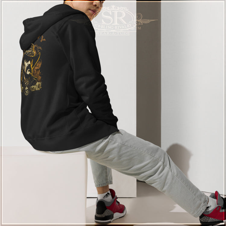 LEMMY Unisex fleece zip up hoodie - SIB.BLING RIVALRY