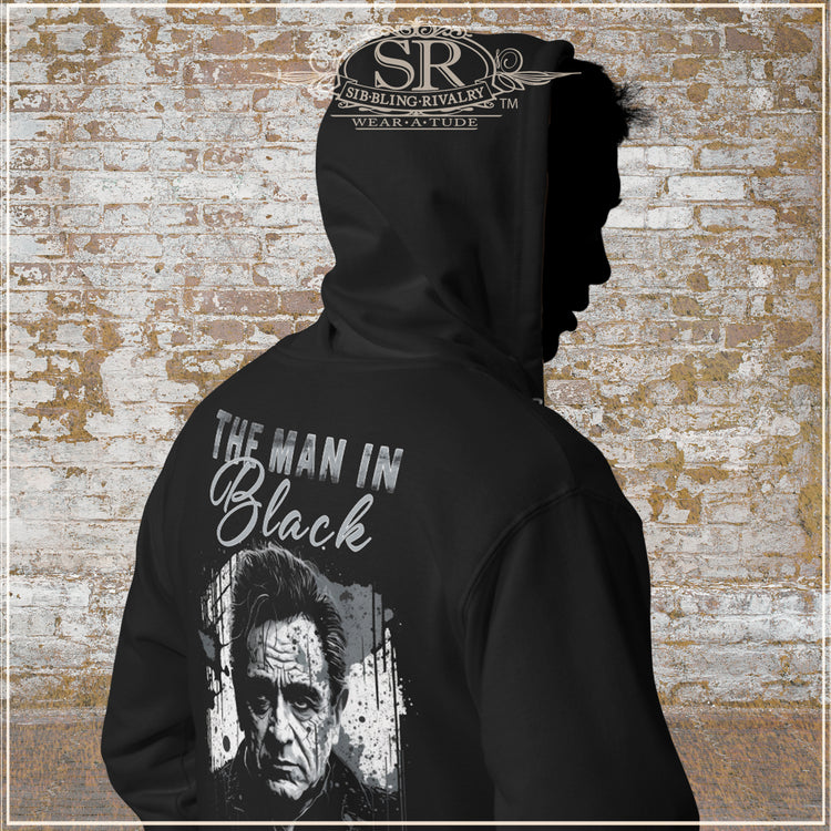 JOHNNY CASH The Man In Black fleece zip up hoodie - SIB.BLING RIVALRY