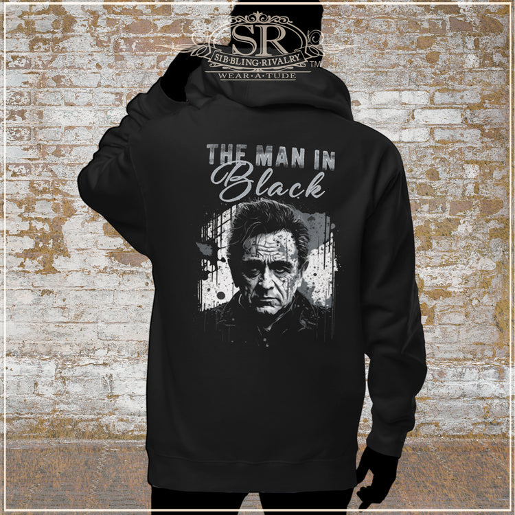 JOHNNY CASH The Man In Black fleece zip up hoodie - SIB.BLING RIVALRY