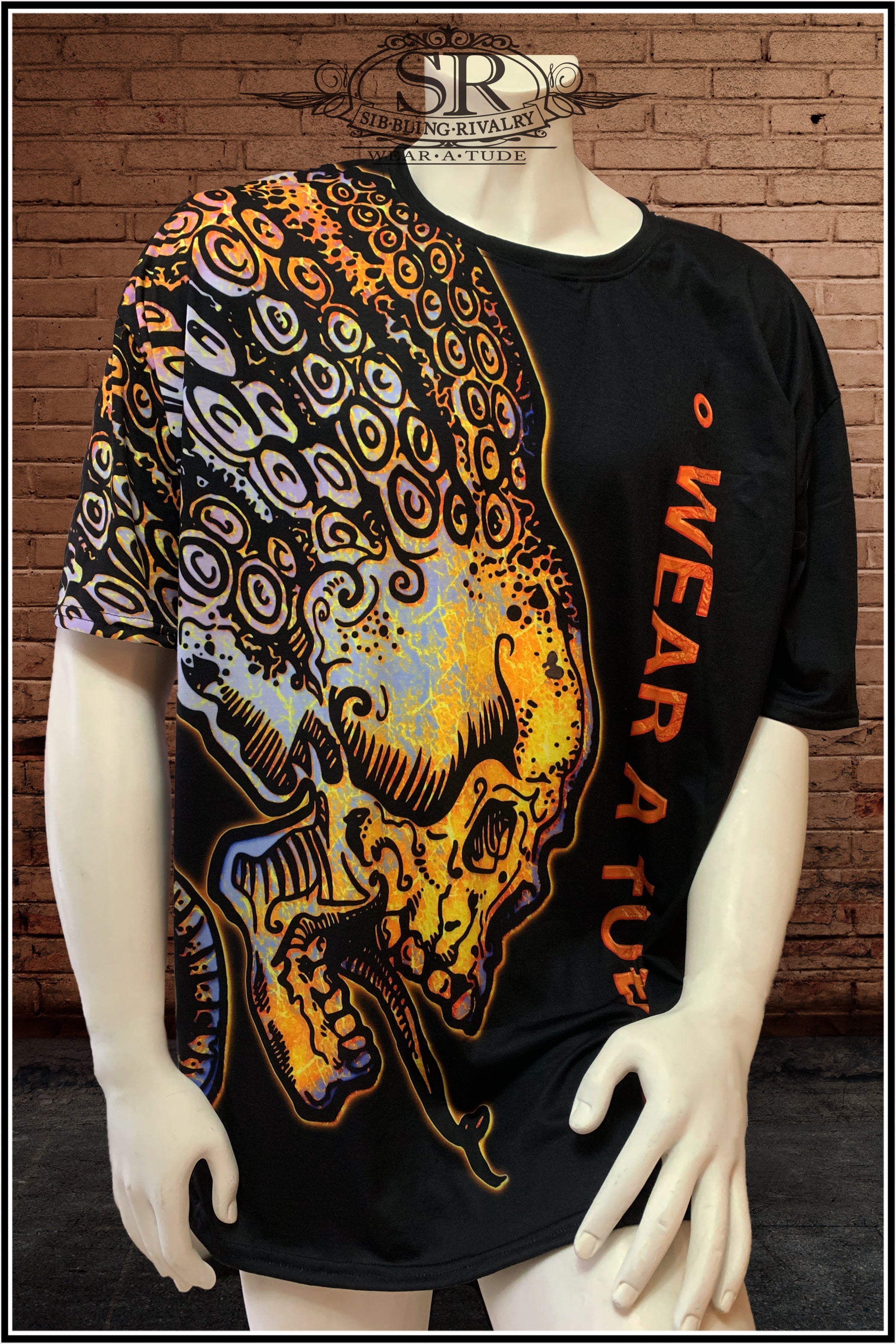 Octo Shreik tee front display on manikin