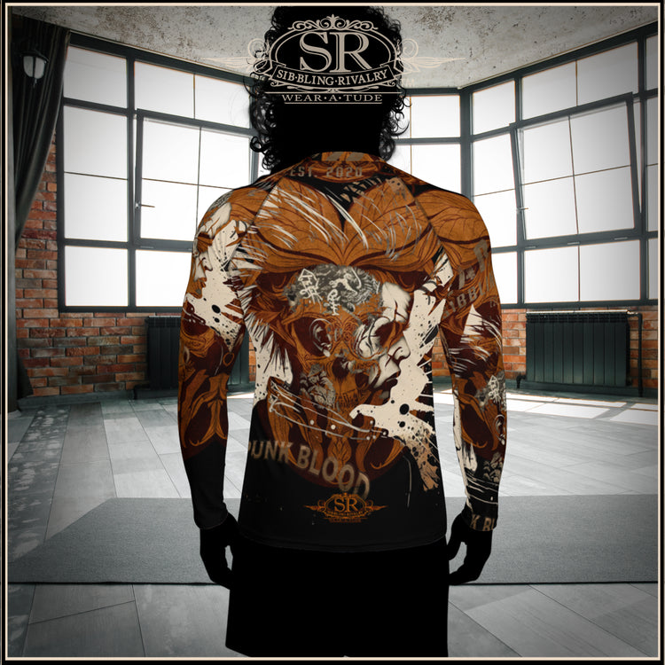 Hardcore Punk or Rock & roll shirt design, Sports shirt, Rash guard, Blood stage clothing, Unique Rocker clothes, Best rash guard designs, Canadian artist Back design