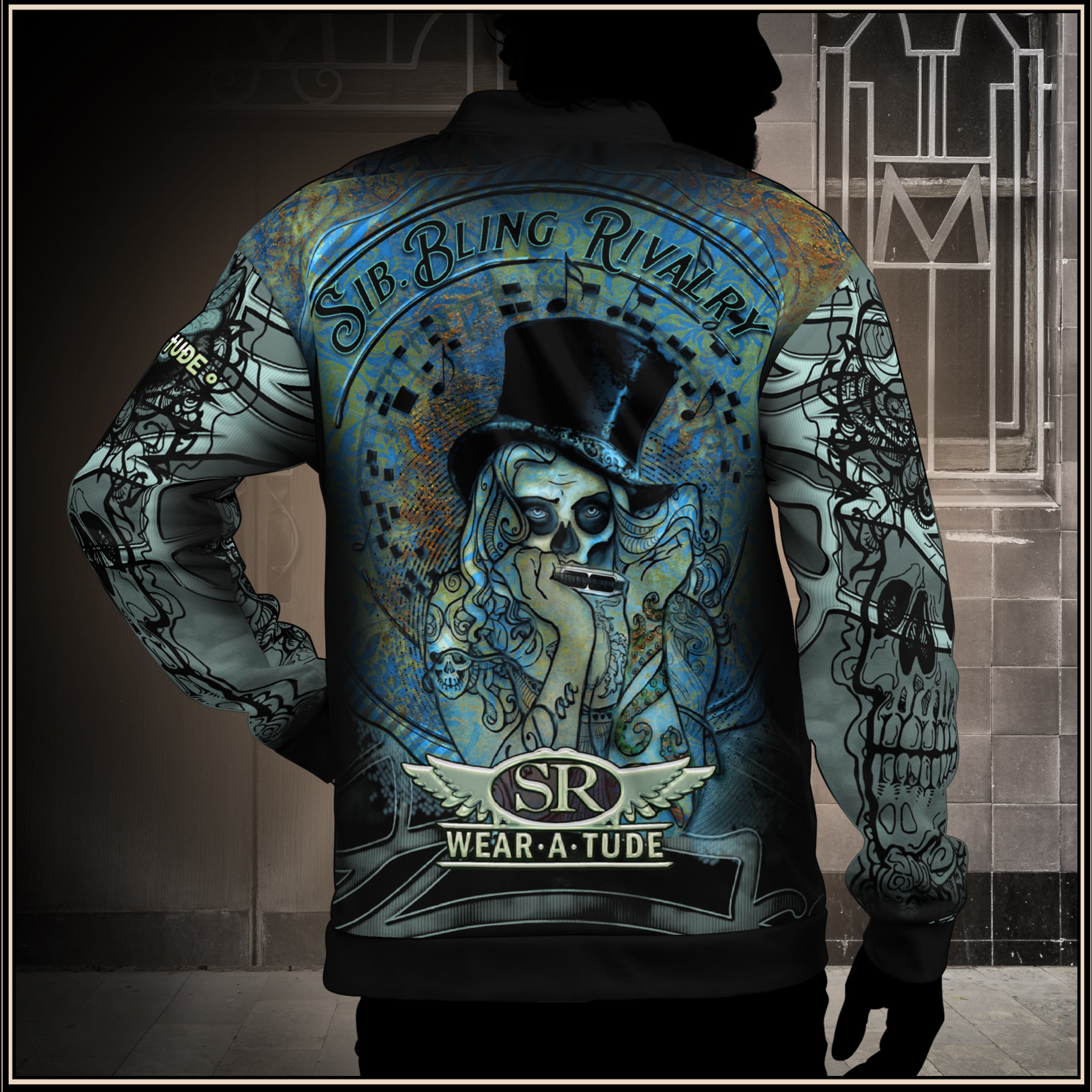 VOODOO GIRL HARMONICA ~ Unisex Bomber Jacket - SIB.BLING RIVALRY