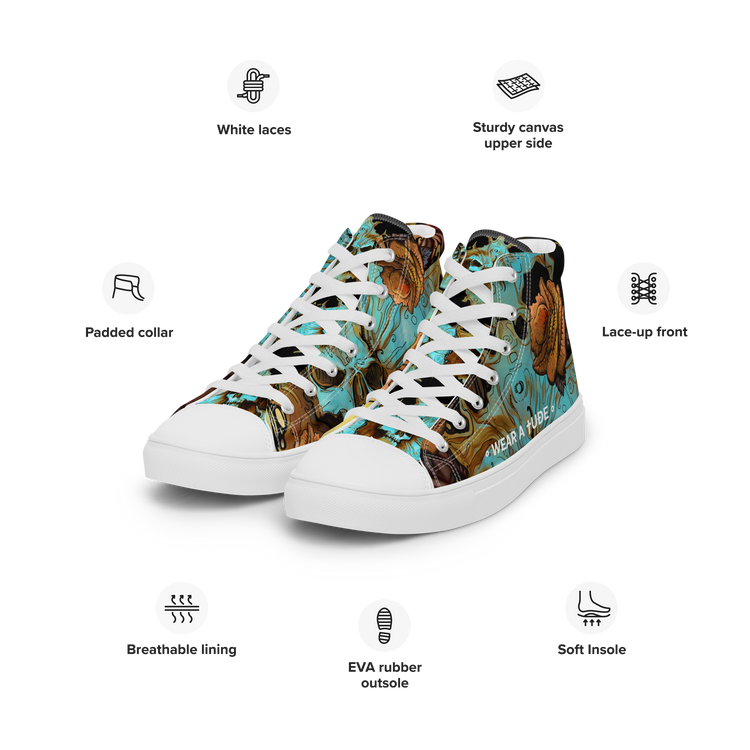 DEATH & ROSES ~ SR Women’s high top shoes - SIB.BLING RIVALRY