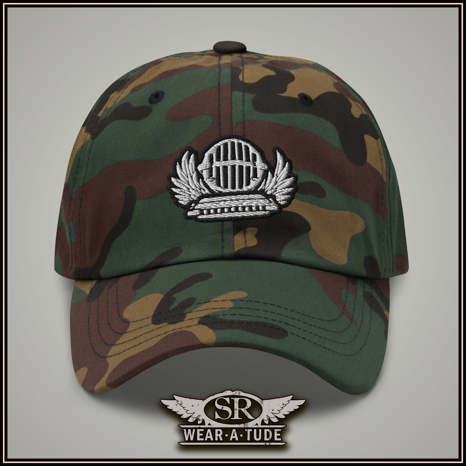 Blues Harp and JT30 mic ball hat in camo by SR Wear Atude