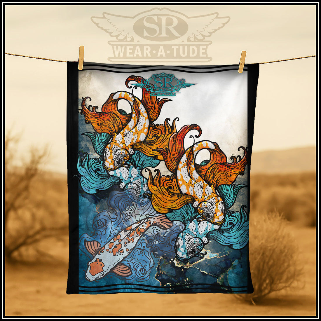 GO WITH THE FLOW ~ SR Chair Throw Blanket - SIB.BLING RIVALRY