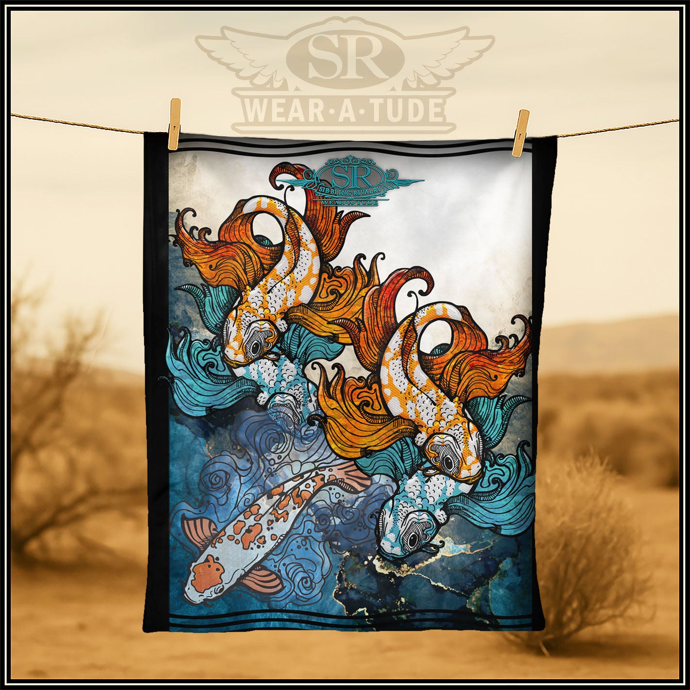 GO WITH THE FLOW ~ SR Chair Throw Blanket - SIB.BLING RIVALRY