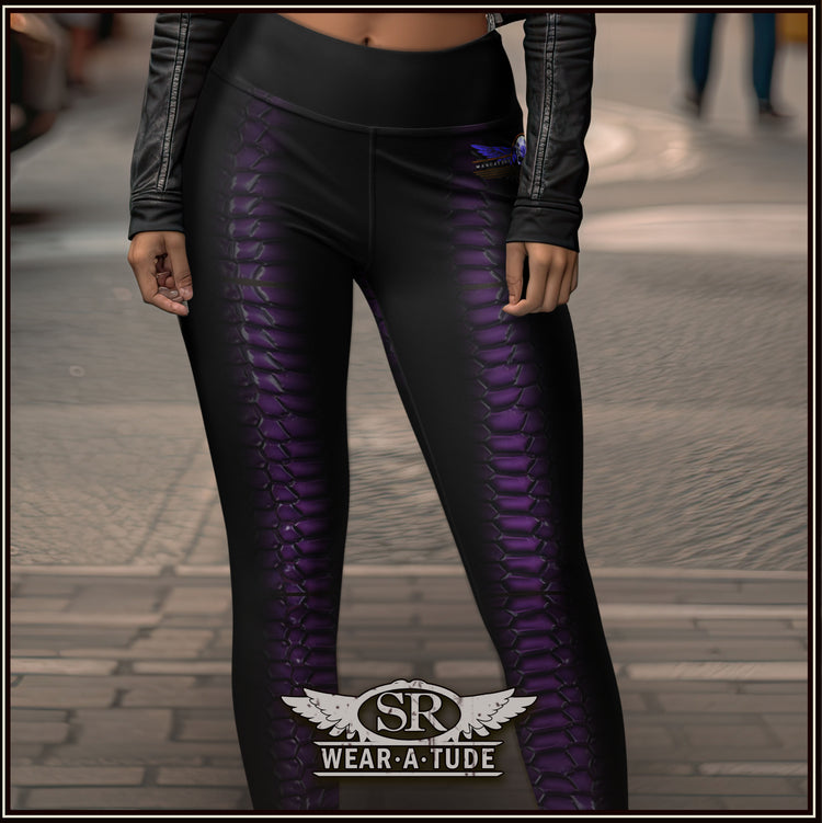  Ultra Violet yoga leggings for the ultimate rock fashion ensemble. Let your style reflect your raw energy and rebellious spirit of Heavy Metal. Let your Wear Atude show with SibBling Rivalry Design Streetwear.