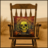 ORANGE GRUNGE SKULL ~ SR Big Puffy Pillow - SIB.BLING RIVALRY