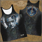 Folsom Prison Blues. Grunge Johnny Cash tank t-shirt design.he legendary Johnny Cash and the iconic Folsom Prison Blues. This has a vintage distressed finish of bronze and blue with a graffiti-inspired portraiture. Perfect for lovers of classic rock and country music. Wear Atude by SibBling Rivalry Design. New design by the Joubert Sisters