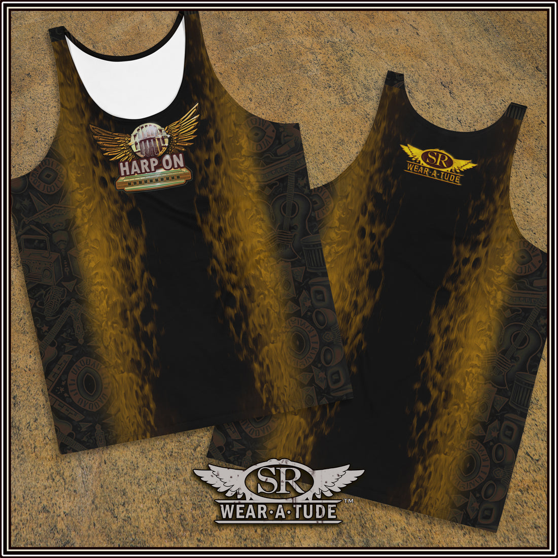Harp-on, Copper Foil Unisex Tank Top - SIB.BLING RIVALRY