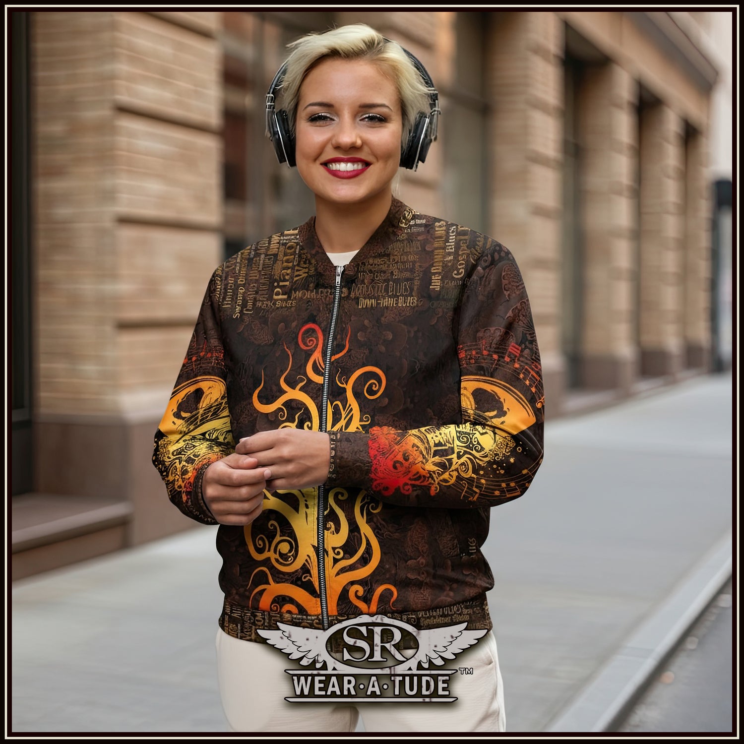 Inferno Roots, Unisex Bomber Jacket