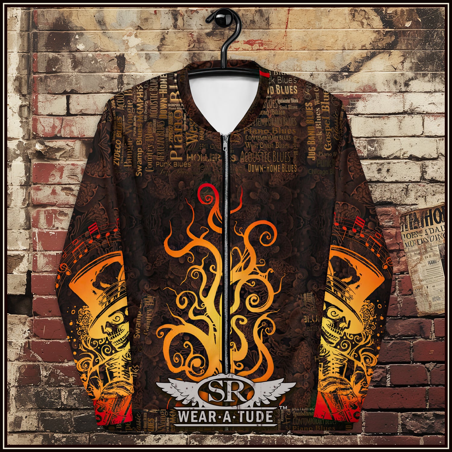 Inferno Roots, Unisex Bomber Jacket