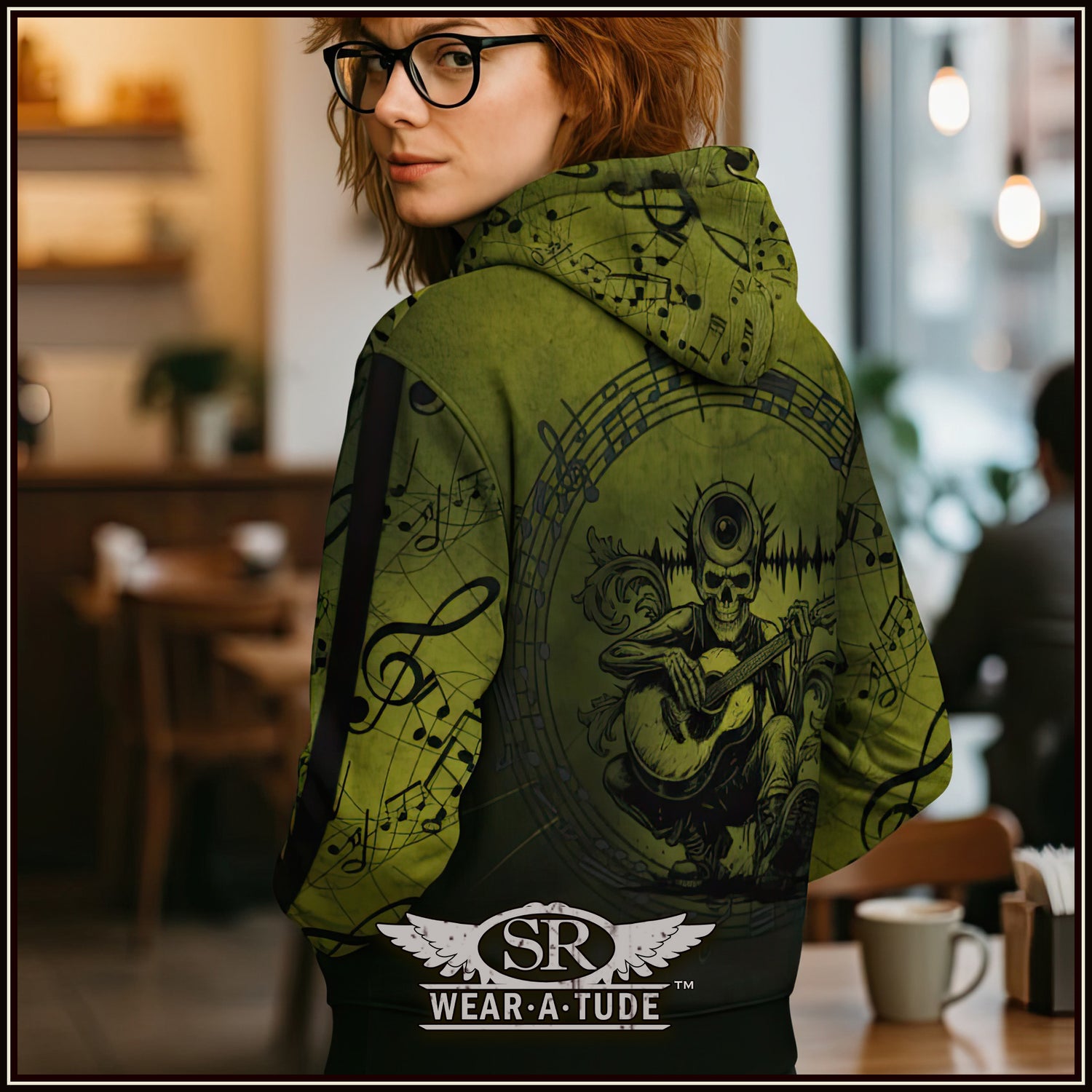 Mind Your Music, Ectoplasm Green, Zip Hoodie