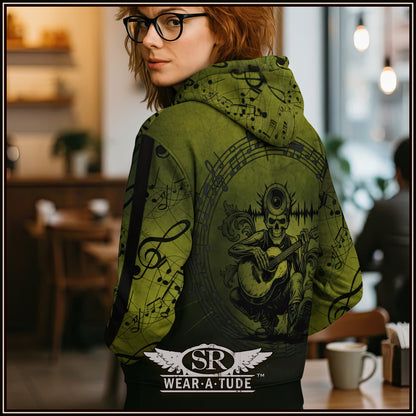 Mind Your Music, Ectoplasm Green, Zip Hoodie