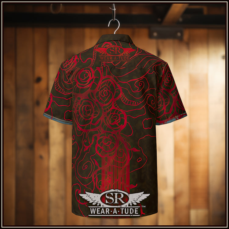 Red Roll Unisex button shirt - SIB.BLING RIVALRY