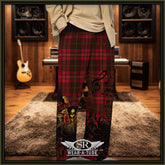 Rockabilly Chill, our wide leg Lounge Pants – a unisex garment that seamlessly merges comfort with the spirit of Rockabilly style. The red and black plaid pattern is a true throwback of comfort and the Rockabilly Joe decal shows off your style. 